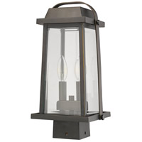 Z-Lite 574PHMS-ORB Millworks 2 Light 15 inch Oil Rubbed Bronze Outdoor Post Mount Fixture 574PHMS-ORB_NL_7.jpg thumb