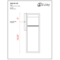 Z-Lite 585M-BK-LED Barwick LED 18 inch Black Outdoor Wall Sconce 585M-BK-LED_BP_9.jpg thumb