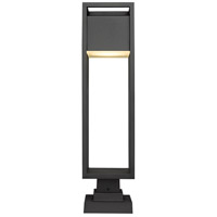 Z-Lite 585PHBS-SQPM-BK-LED Barwick LED 28 inch Black Outdoor Pier Mounted Fixture 585PHBS-SQPM-BK-LED_AT_4.jpg thumb