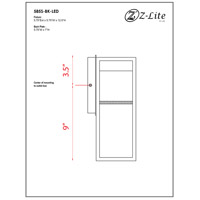 Z-Lite 585S-BK-LED Barwick LED 13 inch Black Outdoor Wall Sconce 585S-BK-LED_BP_9.jpg thumb