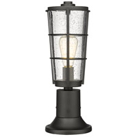 Z-Lite 591PHM-553PM-BK Helix 1 Light 18 inch Black Outdoor Pier Mounted Fixture thumb
