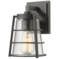 Z-Lite 591S-BK Helix 1 Light 9 inch Black Outdoor Wall Sconce thumb