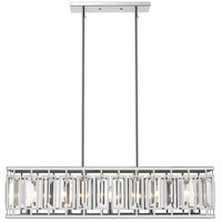 Z-Lite 6006-35CH Mersesse 5 Light 9 inch Chrome Pendant Ceiling Light in 15.4, Clear and Chrome 6006-35CH_AT_4.jpg thumb