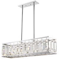 Z-Lite 6006-35CH Mersesse 5 Light 9 inch Chrome Pendant Ceiling Light in 15.4, Clear and Chrome 6006-35CH_AT_5.jpg thumb