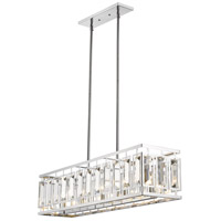 Z-Lite 6006-35CH Mersesse 5 Light 9 inch Chrome Pendant Ceiling Light in 15.4, Clear and Chrome 6006-35CH_AT_6.jpg thumb