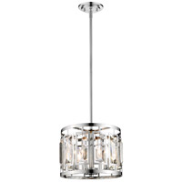 Z-Lite 6007-11CH Mersesse 3 Light 12 inch Chrome Pendant Ceiling Light in 8.58, Clear and Chrome 6007-11CH_AT_4.jpg thumb