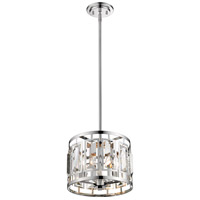 Z-Lite 6007-11CH Mersesse 3 Light 12 inch Chrome Pendant Ceiling Light in 8.58, Clear and Chrome 6007-11CH_AT_5.jpg thumb