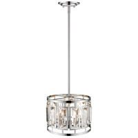 Z-Lite 6007-11CH Mersesse 3 Light 12 inch Chrome Pendant Ceiling Light in 8.58, Clear and Chrome 6007-11CH_AT_6.jpg thumb