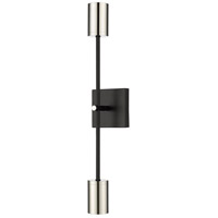 Z-Lite 814-2S-MB-PN Calumet 2 Light 5 inch Mate Black/Polished Nickel Wall Sconce Wall Light in Matte Black and Polished Nickel thumb