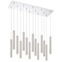 Z-Lite 917MP12-BN-LED-14LCH Forest LED 10 inch Chrome Chandelier Ceiling Light in Brushed Nickel Steel, 37, 14 thumb