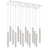 Z-Lite 917MP12-BN-LED-14LCH Forest LED 10 inch Chrome Chandelier Ceiling Light in Brushed Nickel Steel, 37, 14 917MP12-BN-LED-14LCH_NL_7.jpg thumb