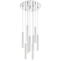 Z-Lite 917MP12-CH-LED-9RCH Forest LED 16 inch Chrome Chandelier Ceiling Light thumb