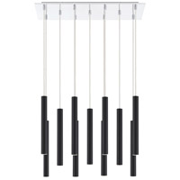 Z-Lite 917MP12-MB-LED-11LCH Forest LED 10 inch Chrome Chandelier Ceiling Light in 11, 29, Matte Black Steel 917MP12-MB-LED-11LCH_AT_5.jpg thumb