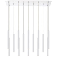 Z-Lite 917MP12-WH-LED-14LCH Forest LED 10 inch Chrome Chandelier Ceiling Light in 37, Matte White Steel, 14 917MP12-WH-LED-14LCH_AT_5.jpg thumb