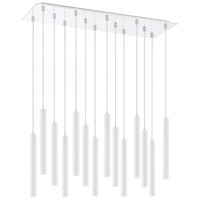 Z-Lite 917MP12-WH-LED-14LCH Forest LED 10 inch Chrome Chandelier Ceiling Light in 37, Matte White Steel, 14 917MP12-WH-LED-14LCH_NL_7.jpg thumb