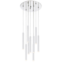 Z-Lite 917MP12-WH-LED-9RCH Forest LED 16 inch Chrome Chandelier Ceiling Light thumb