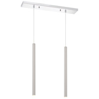 Z-Lite 917MP24-BN-LED-2LCH Forest LED 30 inch Chrome Island Ceiling Light in Brushed Nickel Steel, 2, 13 917MP24-BN-LED-2LCH_AT_4.jpg thumb