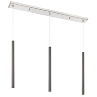 Z-Lite 917MP24-PBL-LED-3LBN Forest LED 46 inch Brushed Nickel Island Ceiling Light in 3, Pearl Black Steel, 20 thumb