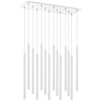 Z-Lite 917MP24-WH-LED-14LCH Forest LED 10 inch Chrome Chandelier Ceiling Light in 51, Matte White Steel, 14 917MP24-WH-LED-14LCH_NL_7.jpg thumb