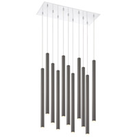 Z-Lite 917MP24PBL-LED-11LCH Forest LED 10 inch Chrome Chandelier Ceiling Light in 11, Pearl Black Steel, 40 thumb