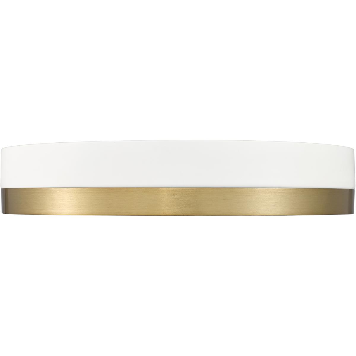 Z-Lite 1006F16-MW-MGLD-LED Algar LED 16 inch Matte White and Modern Gold Flush Mount Ceiling Light