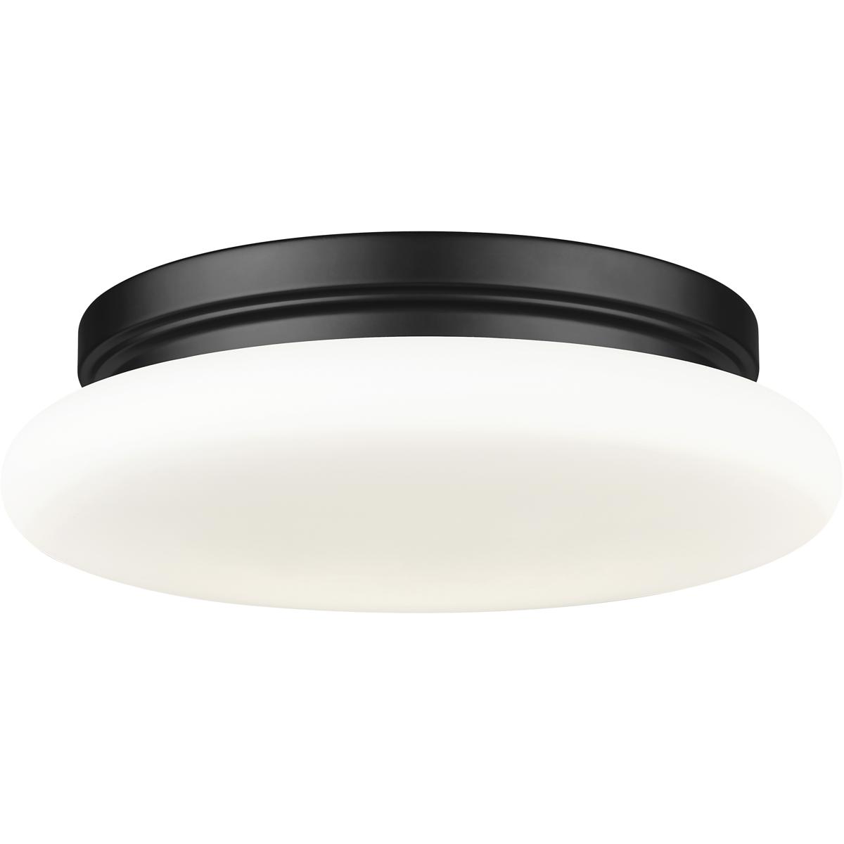 Z-Lite 1025F12-MB-LED Soleil 1 Light 12 inch Matte Black Flush Mount Ceiling Light