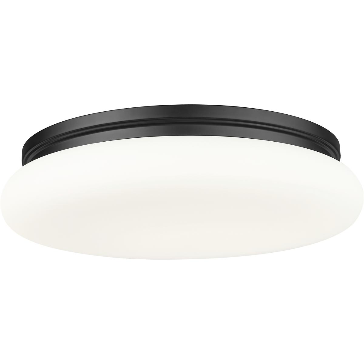 Z-Lite 1025F20-MB-LED Soleil 1 Light 20 inch Matte Black Flush Mount Ceiling Light