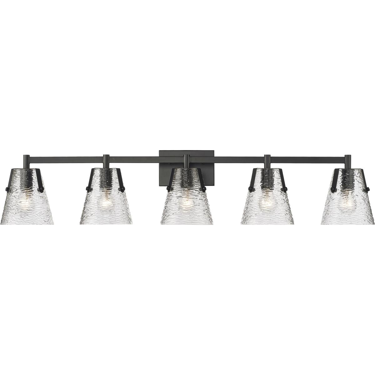 Z-Lite 1101-5V-MB Analia 5 Light 45.75 inch Matte Black Vanity Wall Light