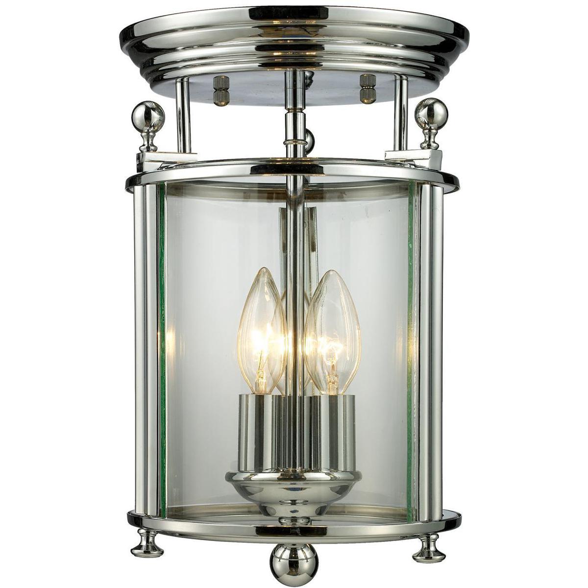 Z-Lite 134F Wyndham 3 Light 8.5 inch Chrome Flush Mount Ceiling Light