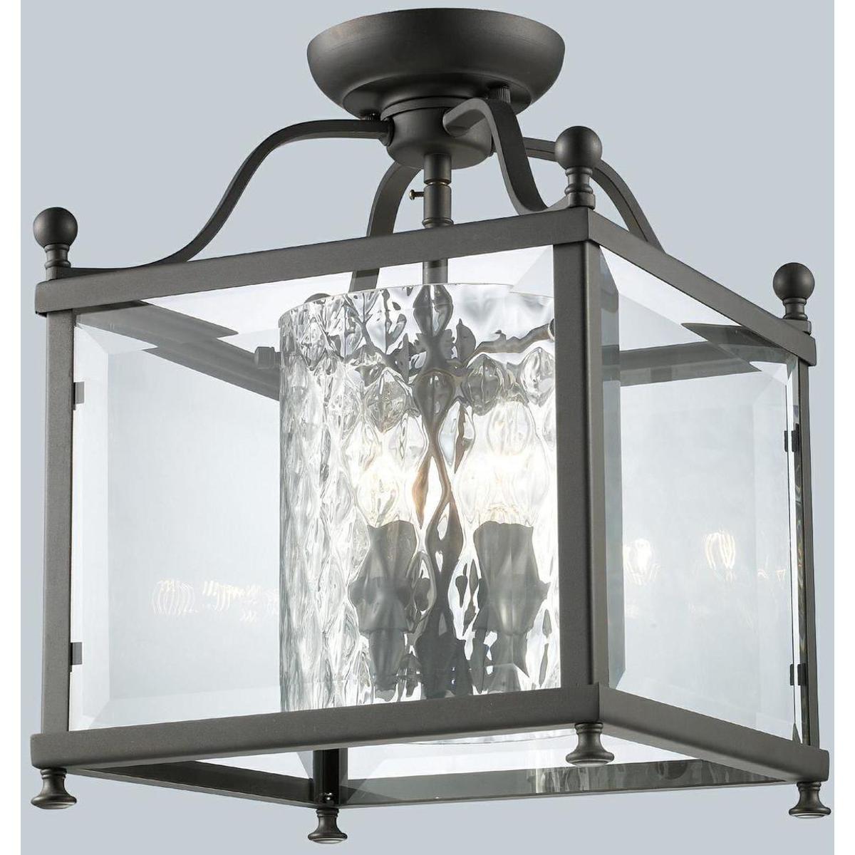 Z-Lite 177-3SF-M Fairview 3 Light 11 inch Bronze Semi Flush Mount Ceiling Light