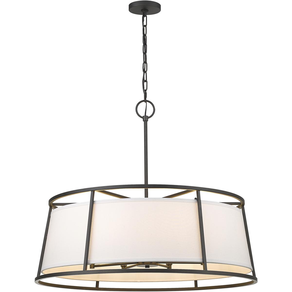 Z-Lite 1935-32IO Lenyx 8 Light 32 inch Iron Ore Chandelier Ceiling Light