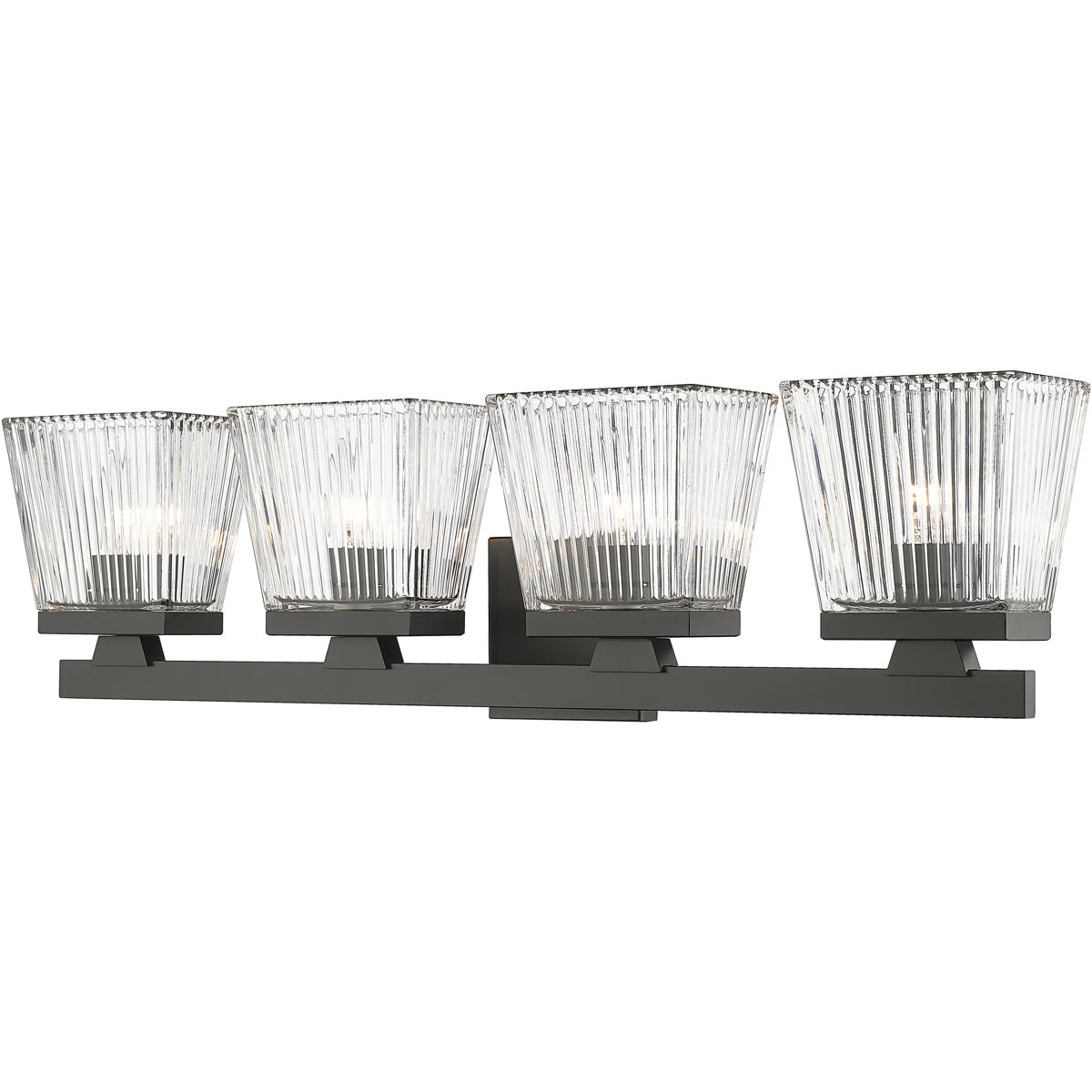 Z-Lite 1936-4V-MB Astor 4 Light 29 inch Matte Black Vanity Wall Light