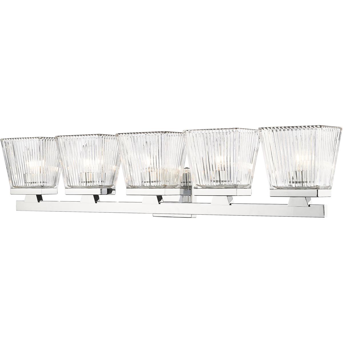 Z-Lite 1936-5V-CH Astor 5 Light 36 inch Chrome Vanity Wall Light