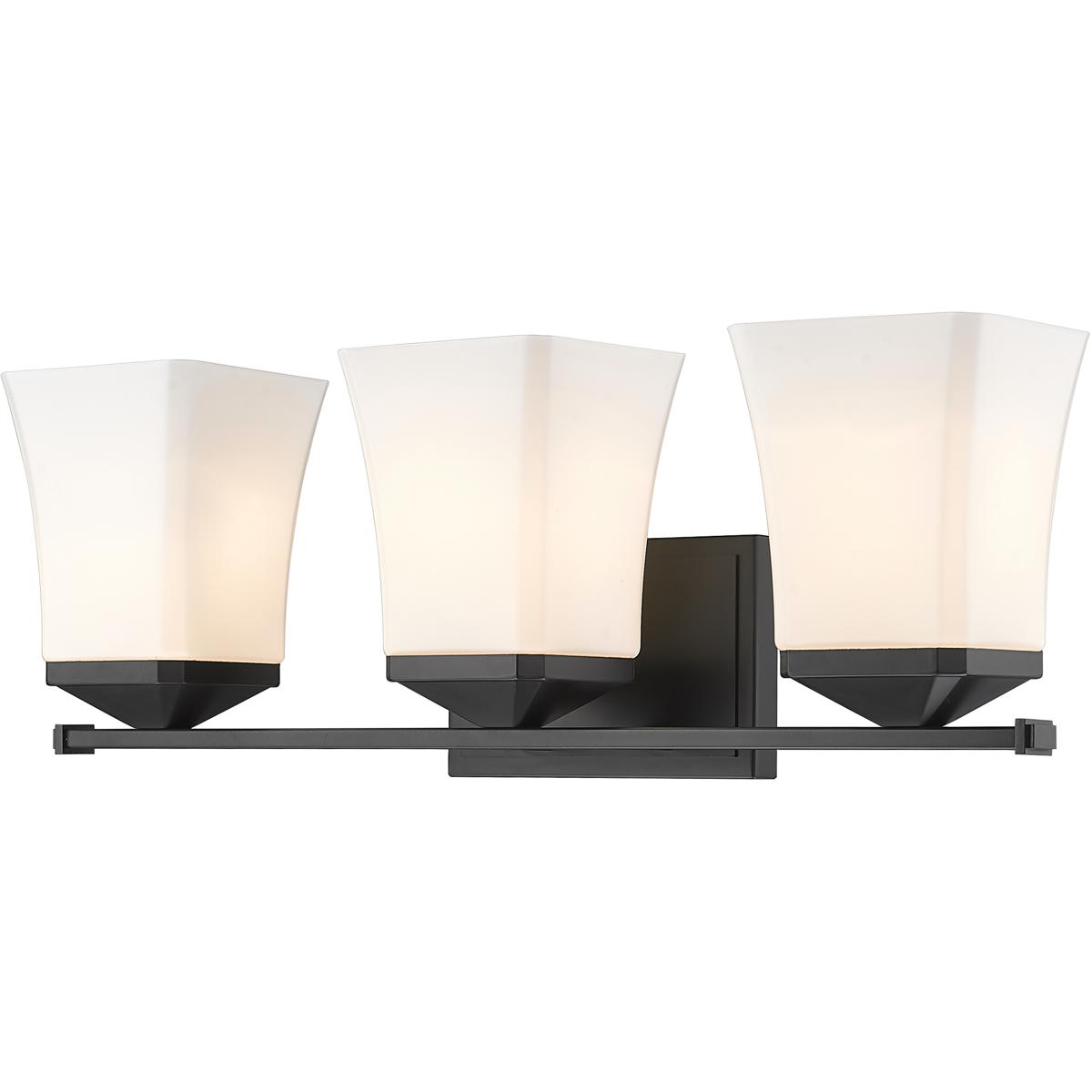 Z-Lite 1939-3V-MB Darcy 3 Light 22 inch Matte Black Vanity Wall Light