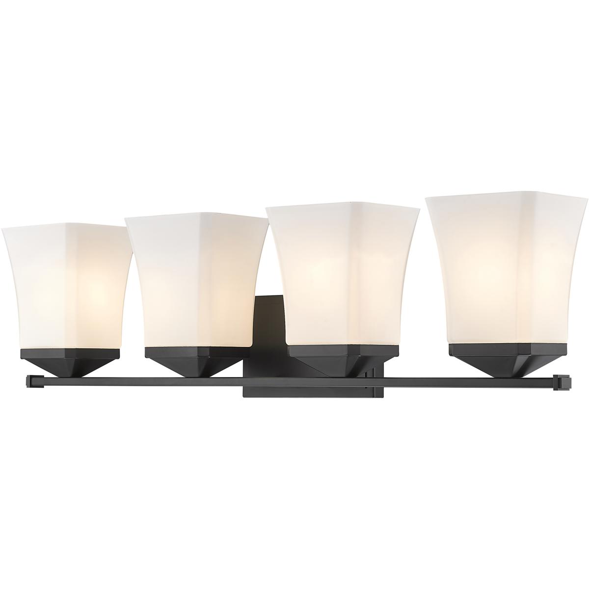 Z-Lite 1939-4V-MB Darcy 4 Light 28 inch Matte Black Vanity Wall Light