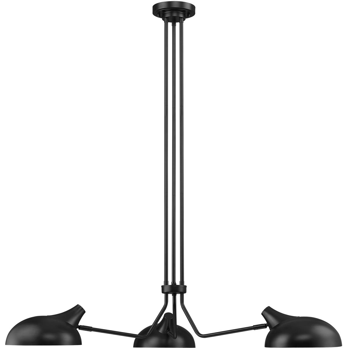 Z-Lite 1942-3MB Bellamy 3 Light 46 inch Matte Black Chandelier Ceiling Light in 13