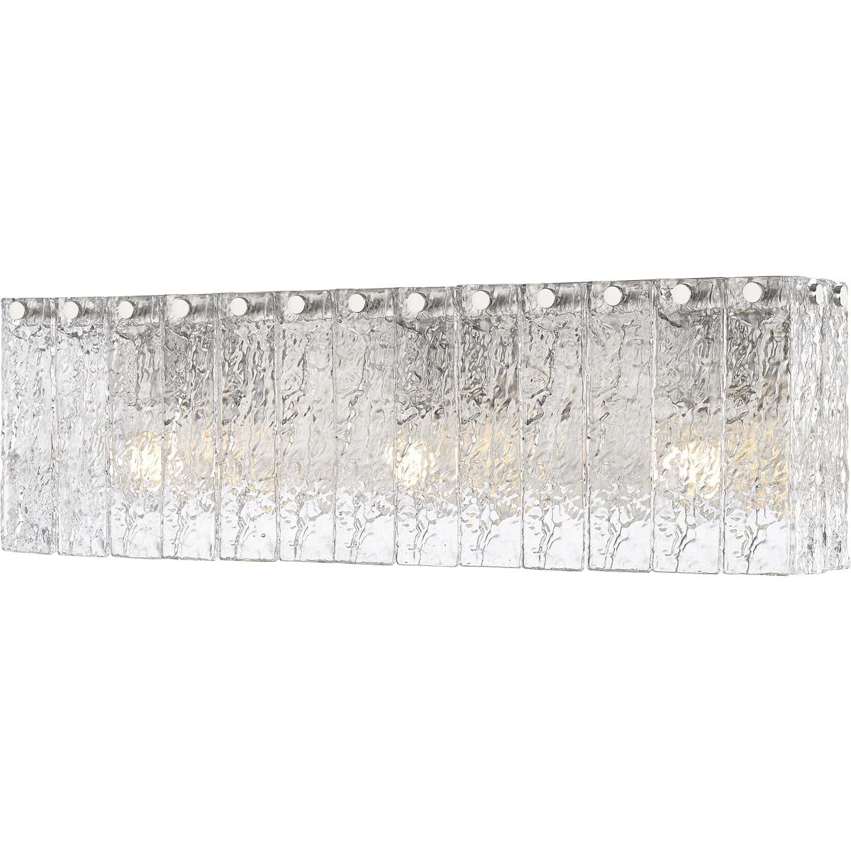 Z-Lite 1943-3V-BN Glacier 3 Light 24 inch Brushed Nickel Vanity Wall Light