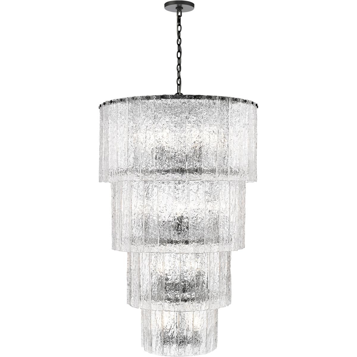 ZLite 194348MB Glacier 18 Light 31 inch Matte Black Chandelier Ceiling Light