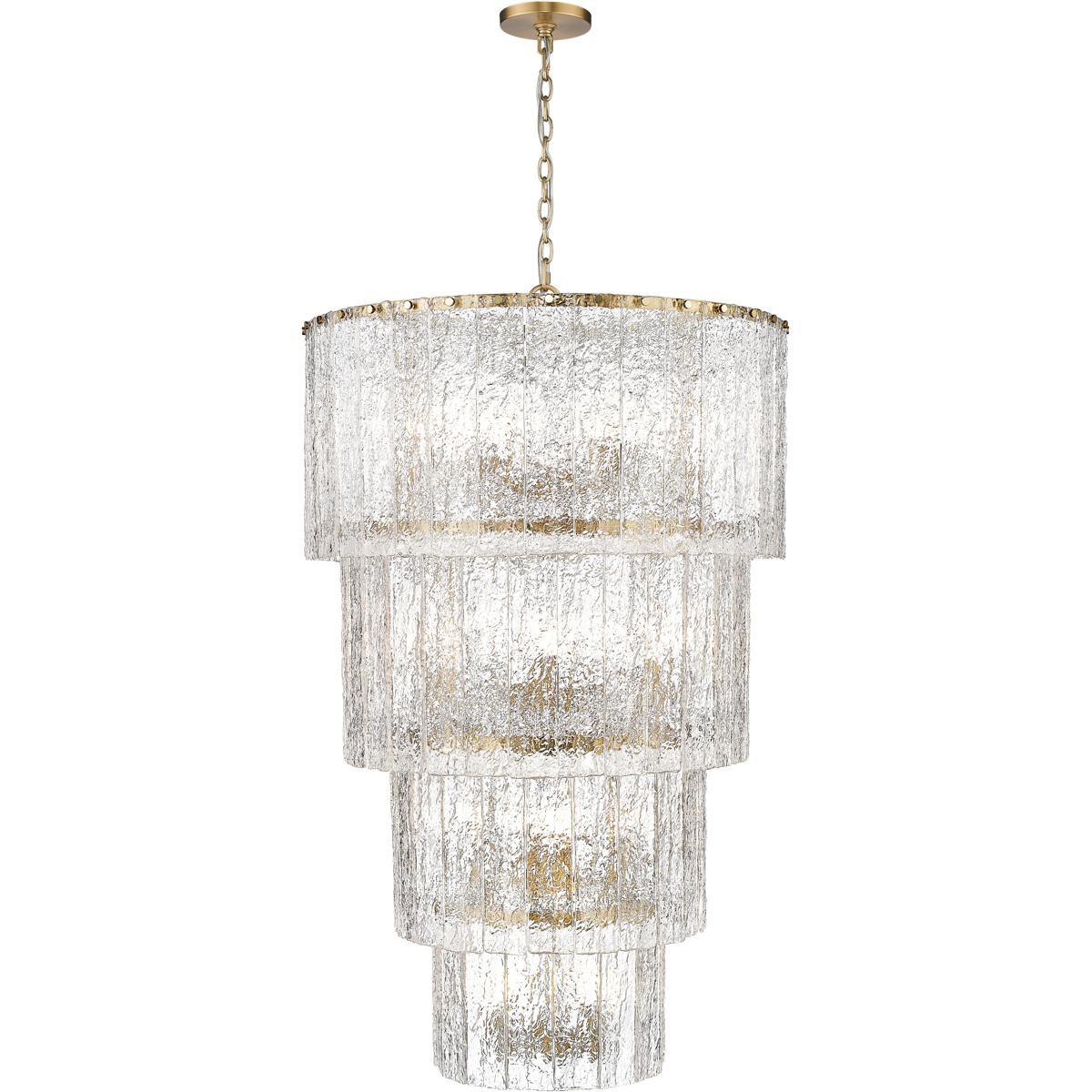 ZLite 194348MGLD Glacier 18 Light 31 inch Modern Gold Chandelier Ceiling Light
