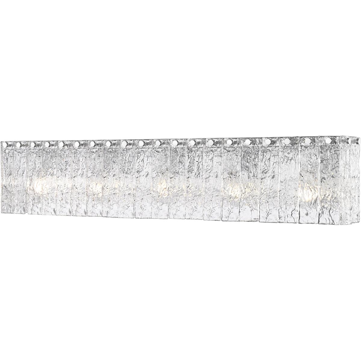 Z-Lite 1943-5V-CH Glacier 5 Light 36.75 inch Chrome Vanity Wall Light
