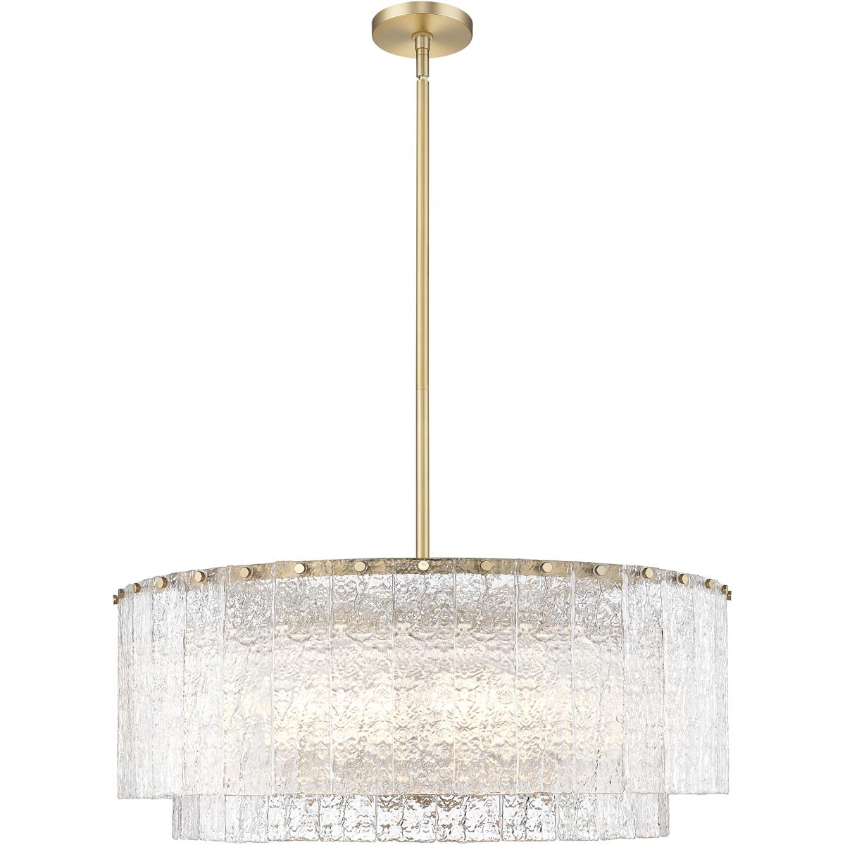 Z-Lite 1943P32-2-MGLD Glacier 12 Light 33 inch Modern Gold Pendant Ceiling Light