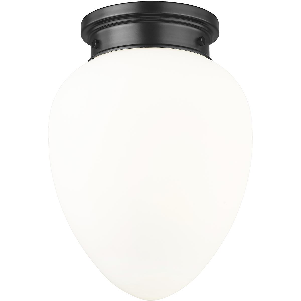 Z-Lite 1945F9-MB Gideon 1 Light 10 inch Matte Black Flush Mount Ceiling Light