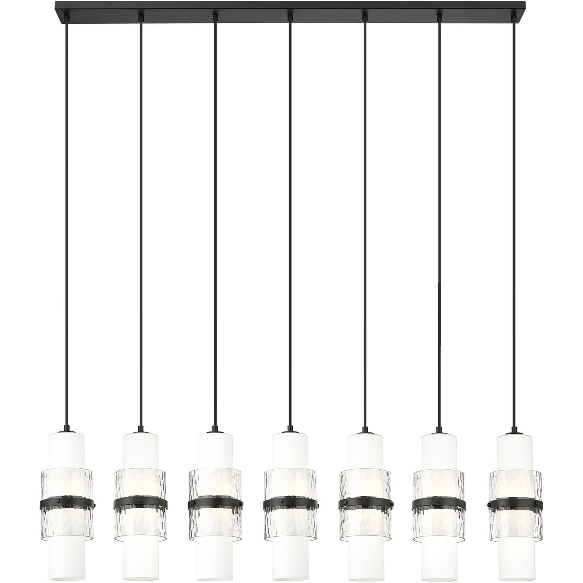 Z-Lite 1946P-7L-MB Cayden 7 Light 54 inch Matte Black Linear Chandelier Ceiling Light