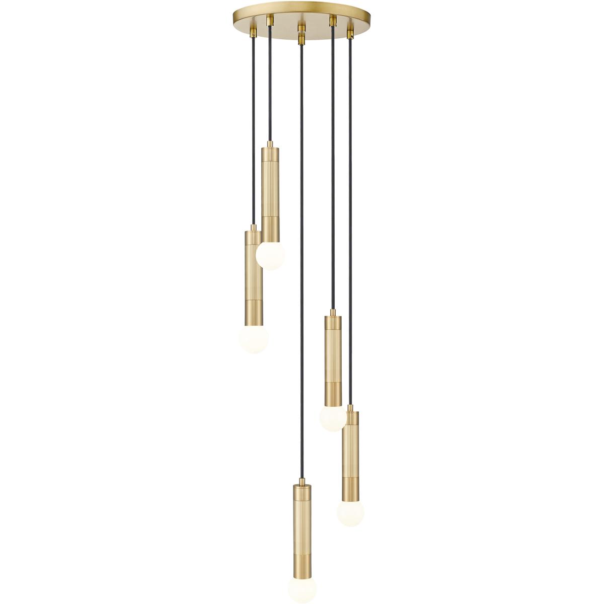 Z-Lite 1956P-5R-MGLD Stari 5 Light 12 inch Modern Gold Chandelier Ceiling Light