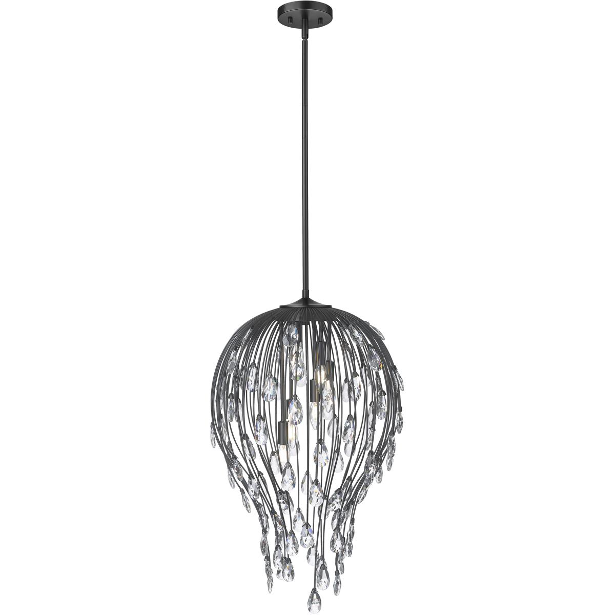 Z-Lite 1957P18-MB Gabriella 6 Light 18 inch Matte Black Pendant Ceiling Light