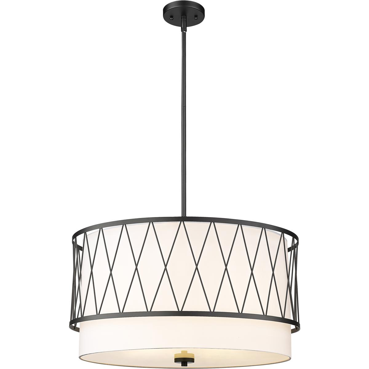 Z-Lite 198-24MB Dalton 4 Light 24 inch Matte Black Pendant Ceiling Light