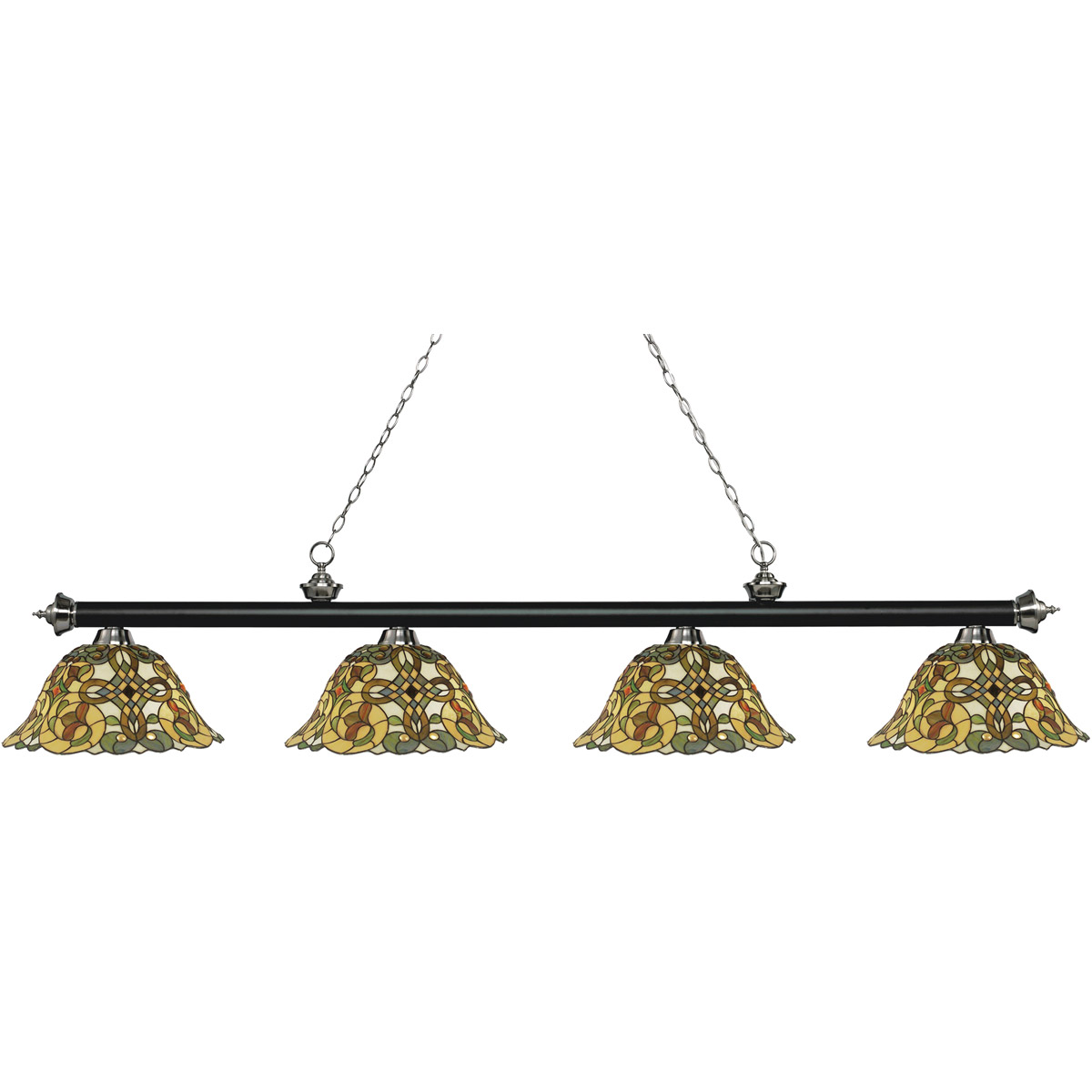 z-lite 200-4mb bn-r14a riviera 4 light 81 inch matte black and