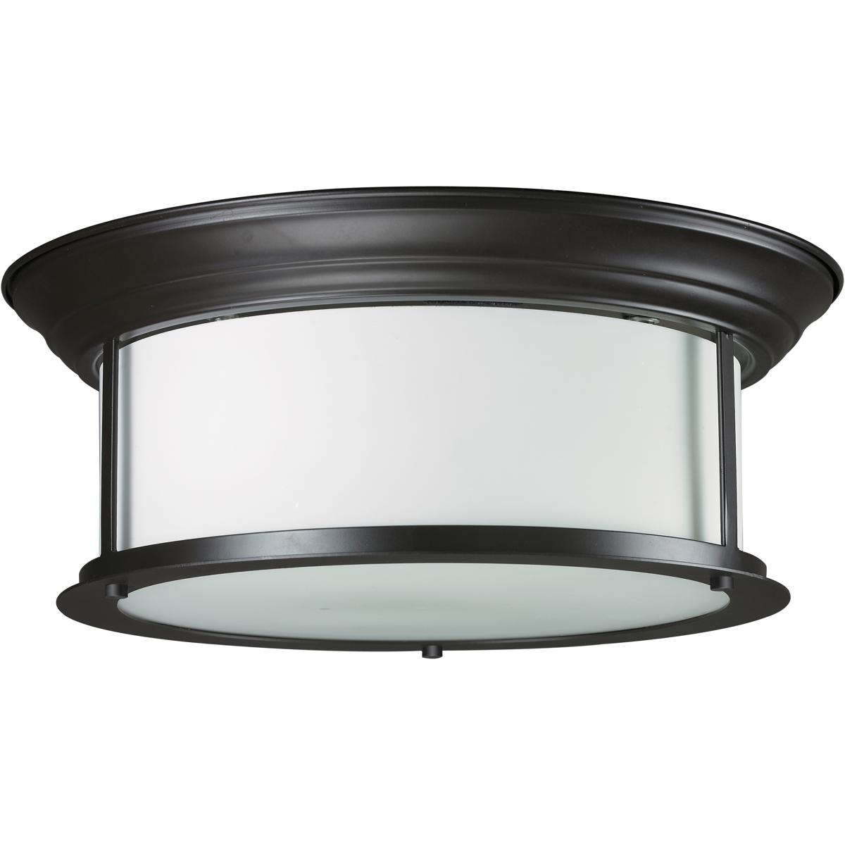 Z-Lite 2004F16-BRZ Sonna 3 Light 15.5 inch Bronze Flush Mount Ceiling Light in Matte Opal Glass