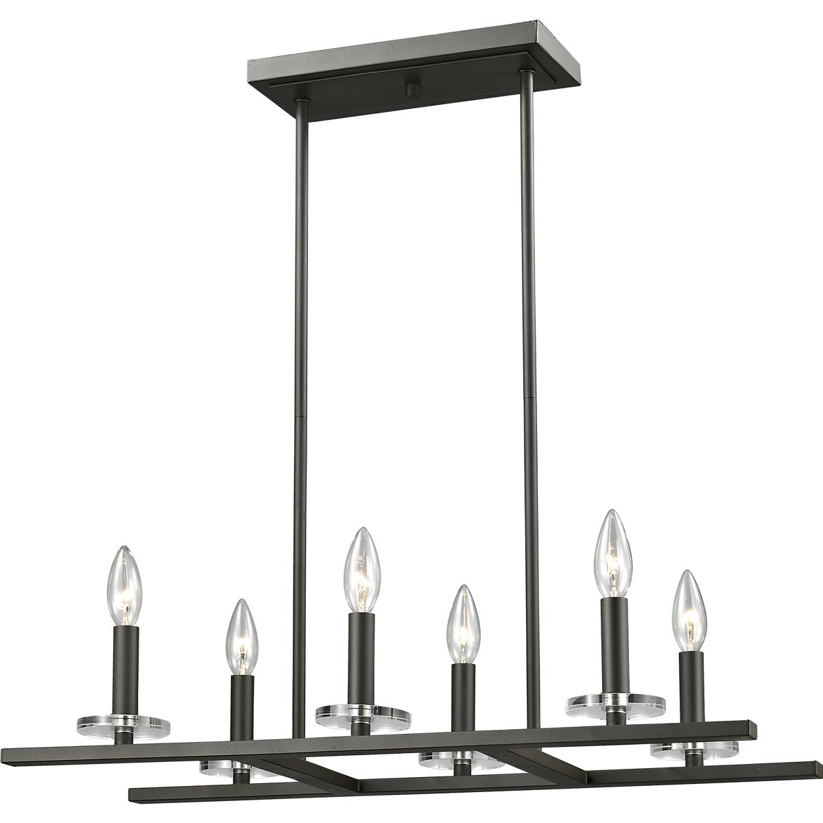 Z-Lite 2010-6L-BRZ Verona 6 Light 26 inch Bronze Linear Chandelier Ceiling Light