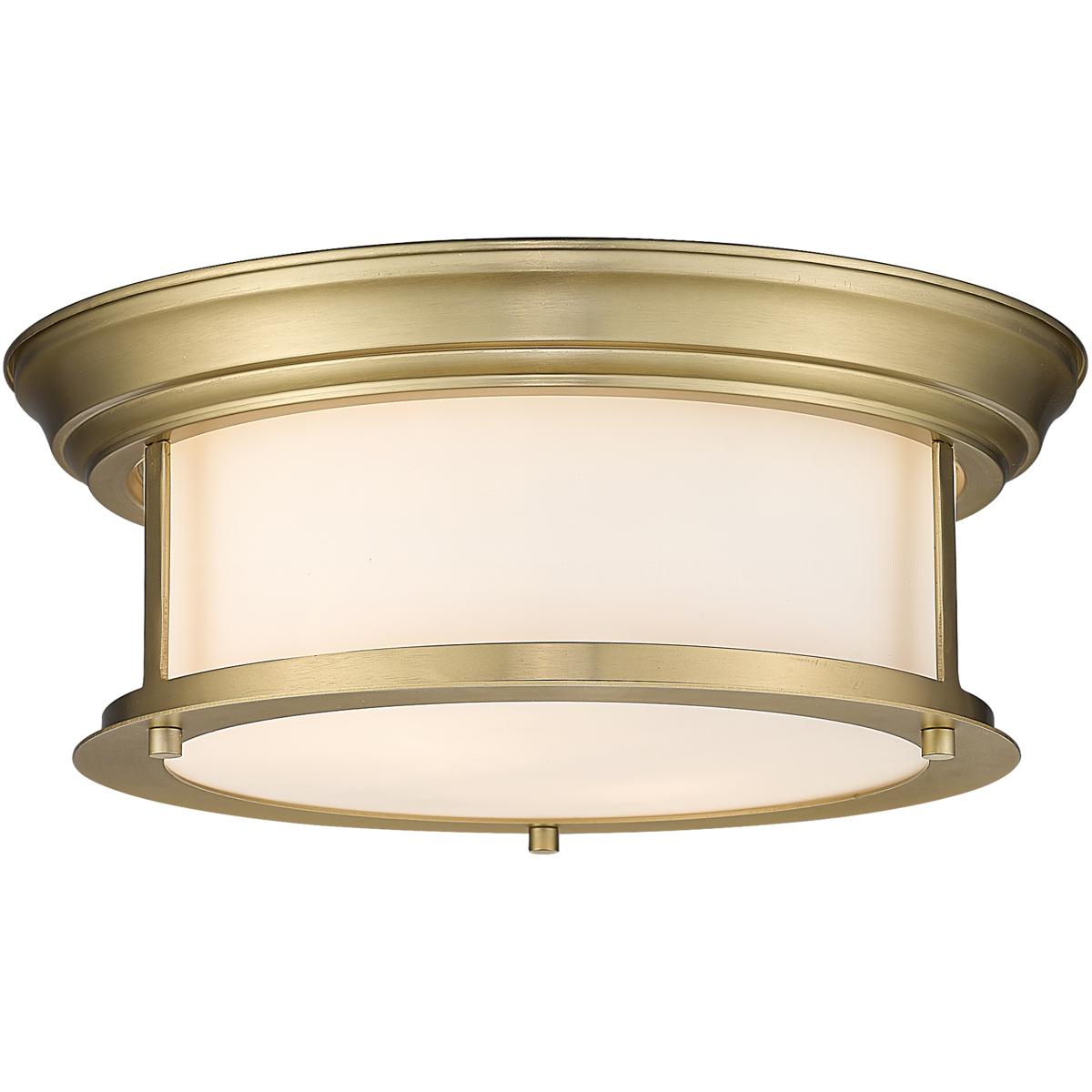 Z-Lite 2011F13-HBR Sonna 2 Light 13.5 inch Heritage Brass Flush Mount Ceiling Light